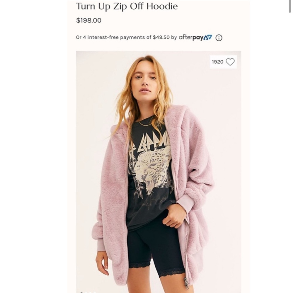 Free People Turn Up Zip Off Hoodie